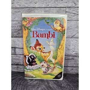 Walt Disney’s Bambi VHS 1989 Black Diamond The Classics #942 PATENT STAMP VG